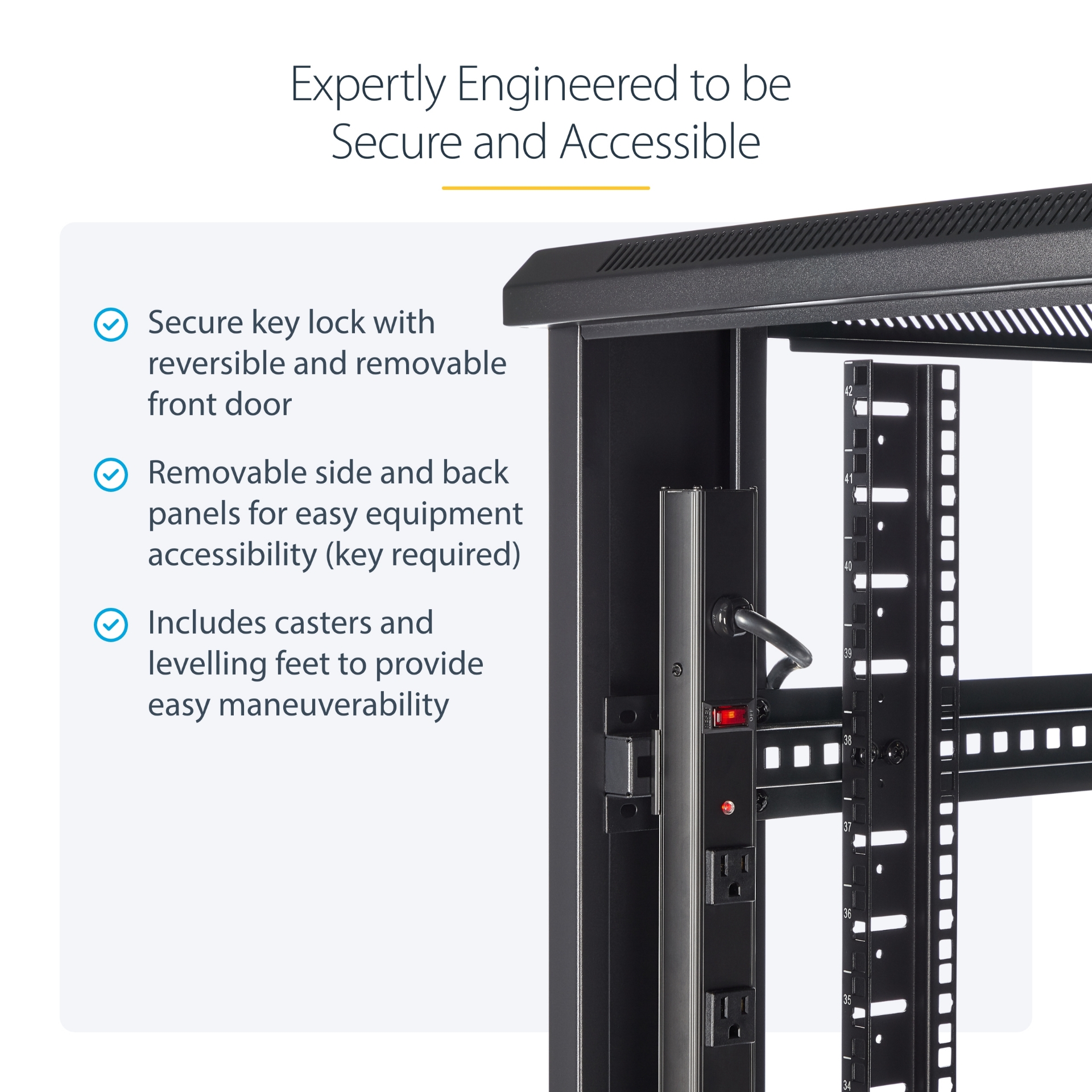 42u Rack Full StarTech.com 4-Post 42U Server Rack Cabinet, 19