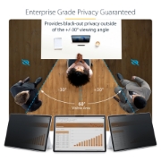 Picture of StarTech.com 4-Way Privacy Screen For 13-inch Surface Pro 8/9/X Laptop, Portrait/Landscape Modes, Touch-Enabled, +/- 30 Deg. View, Blocks up to 51% Blue Light, Anti-Glare