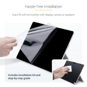 Picture of StarTech.com 4-Way Privacy Screen For 13-inch Surface Pro 8/9/X Laptop, Portrait/Landscape Modes, Touch-Enabled, +/- 30 Deg. View, Blocks up to 51% Blue Light, Anti-Glare