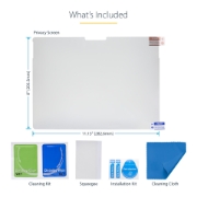 Picture of StarTech.com 4-Way Privacy Screen For 13-inch Surface Pro 8/9/X Laptop, Portrait/Landscape Modes, Touch-Enabled, +/- 30 Deg. View, Blocks up to 51% Blue Light, Anti-Glare