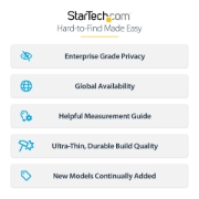 Picture of StarTech.com 4-Way Privacy Screen For 13-inch Surface Pro 8/9/X Laptop, Portrait/Landscape Modes, Touch-Enabled, +/- 30 Deg. View, Blocks up to 51% Blue Light, Anti-Glare
