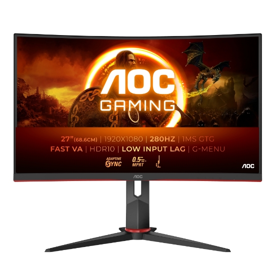 Picture of AOC G2 C27G2Z3/BK computer monitor 68.6 cm (27") 1920 x 1080 pixels Full HD LED Black, Red