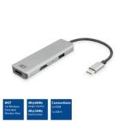 Picture of ACT USB-C 4K multiport adapter for 2 HDMI monitors, USB-A data port