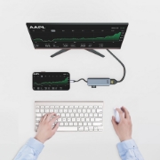 Picture of ACT USB-C 4K multiport adapter for 2 HDMI monitors, USB-A data port