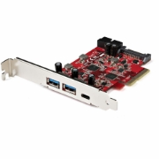 Picture of StarTech.com 5-Port USB PCIe Card - 10Gbps USB 3.1 Gen 2 PCIe Card w/ 1x USB-C & 2x USB-A - 1x 2 Port IDC (Internal 5Gbps USB Header Expansion) - USB C PCI Express Controller Card