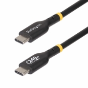 Picture of StarTech.com 2m USB-C Charging Cable, USB-IF Certified USB C Cable, 240W PD EPR, USB 2.0 Type-C Laptop Charger Cord, USB-C Data Transfer Cable, TPE Jacket, M/M