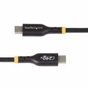 Picture of StarTech.com 2m USB-C Charging Cable, USB-IF Certified USB C Cable, 240W PD EPR, USB 2.0 Type-C Laptop Charger Cord, USB-C Data Transfer Cable, TPE Jacket, M/M