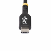 Picture of StarTech.com 2m USB-C Charging Cable, USB-IF Certified USB C Cable, 240W PD EPR, USB 2.0 Type-C Laptop Charger Cord, USB-C Data Transfer Cable, TPE Jacket, M/M