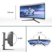 Picture of Philips Evnia 34M2C6500/00 computer monitor 86.4 cm (34") 3440 x 1440 pixels Wide Quad HD QD-OLED Grey