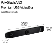 Picture of POLY Studio V52 USB Video Bar No Power Cord TAA