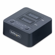 Picture of StarTech.com 1:1 M.2 NVMe Drive Duplicator, Standalone M.2 SSD Cloner/Copier up to 90GBpm, USB 3.2 20Gbps M.2 Dual-Bay Drive Dock, USB-C/A Cables Included