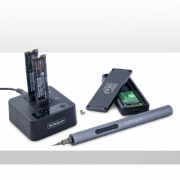 Picture of StarTech.com 1:1 M.2 NVMe Drive Duplicator, Standalone M.2 SSD Cloner/Copier up to 90GBpm, USB 3.2 20Gbps M.2 Dual-Bay Drive Dock, USB-C/A Cables Included