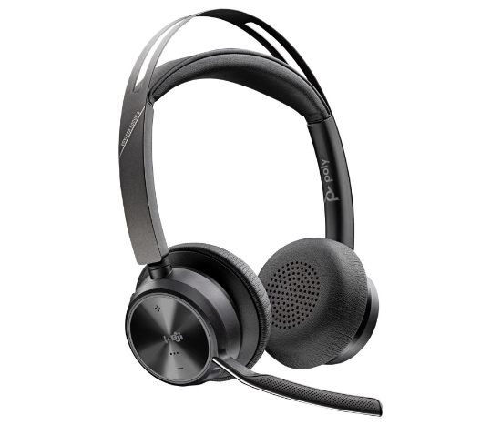 Picture of POLY Voyager Focus 2 Microsoft Teams Certified USB-C-C Headset +USB-C/A Adapter