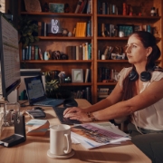 Picture of POLY Voyager Focus 2 Microsoft Teams Certified USB-C-C Headset +USB-C/A Adapter
