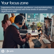 Picture of POLY Voyager Focus 2 Microsoft Teams Certified USB-C-C Headset +USB-C/A Adapter +Charging Stand