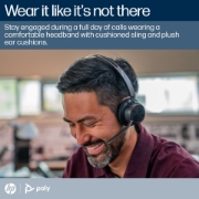 Picture of POLY Voyager Focus 2 Microsoft Teams Certified USB-C-C Headset +USB-C/A Adapter +Charging Stand