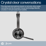 Picture of POLY Voyager Focus 2 Microsoft Teams Certified USB-C-C Headset +USB-C/A Adapter +Charging Stand