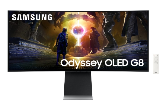 Picture of Samsung G85SD computer monitor 86.4 cm (34") 3440 x 1440 pixels UltraWide Quad HD OLED Silver