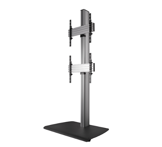 Picture of B-Tech SYSTEM X - Universal Dual Stack Flat Screen Floor Stand (VESA 600 x 400) - 1.8m