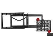 Picture of B-Tech Flat Screen Wall Mount with Slide-Out AV Storage Tray (VESA 600 x 400)