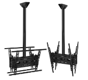 Picture of B-Tech Back-to-Back Universal Flat Screen Ceiling Mount with Tilt (VESA 400) - 3m Ø50mm Pole
