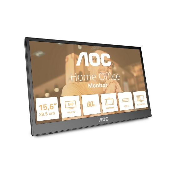 Picture of AOC T2 16T3EA computer monitor 39.6 cm (15.6") 1920 x 1080 pixels Full HD Black