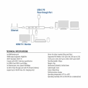 Picture of ACT AC7091 laptop dock/port replicator Wired USB 3.2 Gen 1 (3.1 Gen 1) Type-C Grey
