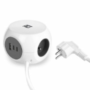 Picture of ACT AC2425 power extension 1.5 m 3 AC outlet(s) Indoor White