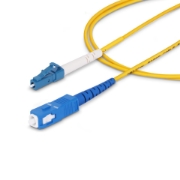 Picture of StarTech.com 5m (16.4ft) LC to SC (UPC) OS2 Single Mode Simplex Fiber Optic Cable, 9/125µm, 40G/100G, Bend Insensitive, Low Insertion Loss - LSZH Fiber Jumper Cord