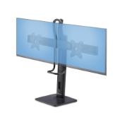 Picture of StarTech.com Crossbar Dual Monitor Desk Stand For Double 27-inch Screens, VESA Mount 75x75/100x100, Toolless Height Adjustment, Up To 13.2lb (6kg) Per Display