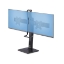 Picture of StarTech.com Crossbar Dual Monitor Desk Stand For Double 27-inch Screens, VESA Mount 75x75/100x100, Toolless Height Adjustment, Up To 13.2lb (6kg) Per Display