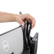 Picture of StarTech.com Crossbar Dual Monitor Desk Stand For Double 27-inch Screens, VESA Mount 75x75/100x100, Toolless Height Adjustment, Up To 13.2lb (6kg) Per Display