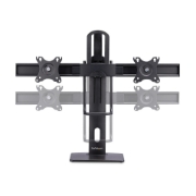 Picture of StarTech.com Crossbar Dual Monitor Desk Stand For Double 27-inch Screens, VESA Mount 75x75/100x100, Toolless Height Adjustment, Up To 13.2lb (6kg) Per Display