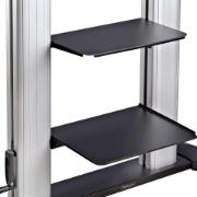 Picture of StarTech.com Rolling TV Cart/Stand On Wheels For 60-100inch Flat Screens Up To 220lb (100kg), Height Adjustment via Hand Crank, Mobile/Portable Trolley Mount
