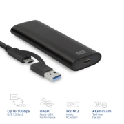 Picture of ACT USB-C M.2 NVMe / PCIe SSD Enclosure, tool-free