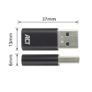 Picture of ACT USB-A male to USB-C female adapter