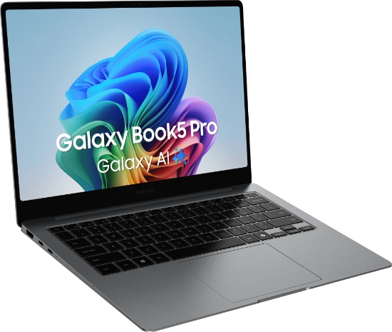 Picture of Samsung Galaxy Book5 Pro Intel Core Ultra 7 256V Laptop 35.6 cm (14") Touchscreen WQXGA+ 16 GB LPDDR5x-SDRAM 512 GB SSD Wi-Fi 7 (802.11be) Windows 11 Home Grey