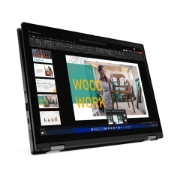 Picture of Lenovo ThinkPad L13 2-in-1 Gen 5 (Intel) Intel Core Ultra 5 125U Hybrid (2-in-1) 33.8 cm (13.3") Touchscreen WUXGA 16 GB LPDDR5-SDRAM 512 GB SSD Wi-Fi 6E (802.11ax) Windows 11 Pro Belgian Black