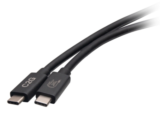 Picture of C2G 3.3ft (1m) USB 4.0 USB-C to C (48V 5A) 240W Charging Cable-Black