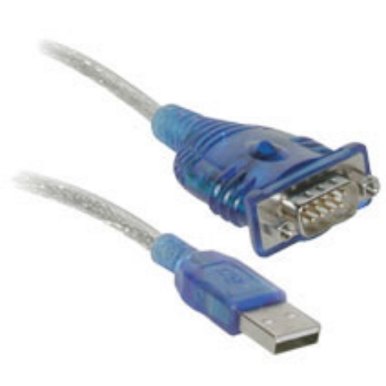 Picture of C2G Port Authority USB Serial DB9 Adapter Cable 18" serial cable Blue 0.46 m USB Type-A DB-9