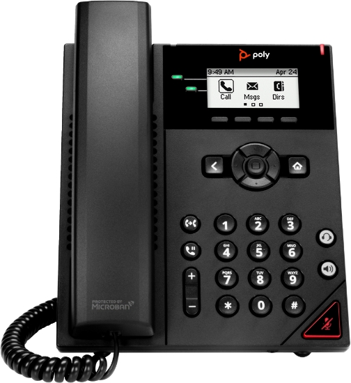 Afbeeldingen van Poly VVX 150 2-lijns IP-telefoon met PoE-ondersteuning