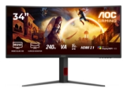 Image de AOC G4 CU34G4Z écran plat de PC 86,4 cm (34") 3440 x 1440 pixels Wide Quad HD LED Noir, Rouge