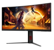 Image de AOC G4 CU34G4Z écran plat de PC 86,4 cm (34") 3440 x 1440 pixels Wide Quad HD LED Noir, Rouge