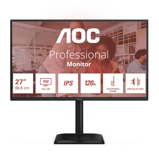 Picture of AOC 27E4U computer monitor 68.6 cm (27") 1920 x 1080 pixels Full HD LED Black
