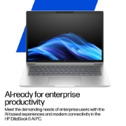 Afbeeldingen van HP EliteBook 6 G1i 14 AI Intel Core Ultra 7 255U Laptop 35,6 cm (14") WUXGA 16 GB DDR5-SDRAM 512 GB SSD Wi-Fi 6E (802.11ax) Windows 11 Pro AI PC Zilver