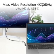 Image de ACT Câble USB 3.0 10 Gbit/s 60 W USB Type-C® (coudé à gauche/droite) vers USB Type-C® (coudé à gauche/droite), 2 mètres