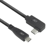 Image de ACT Câble USB 3.0 10 Gbit/s 60 W USB Type-C (droit) vers USB Type-C (coudé à gauche/droite), 0,5 mètre