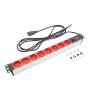 Image de ACT Rallonge PDU 19" C14 IEC60320 avec 8 prises de type F, 3m H05VV-F 3G1.0