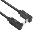 Image de ACT Câble USB 3.0 10 Gbit/s 60 W USB Type-C (coudé vers le haut/bas) vers USB Type-C (coudé vers le haut/bas), 1 mètre