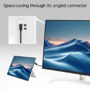 Image de ACT Câble USB 3.0 10 Gbit/s 60 W USB Type-C (coudé vers le haut/bas) vers USB Type-C (coudé vers le haut/bas), 2 mètre